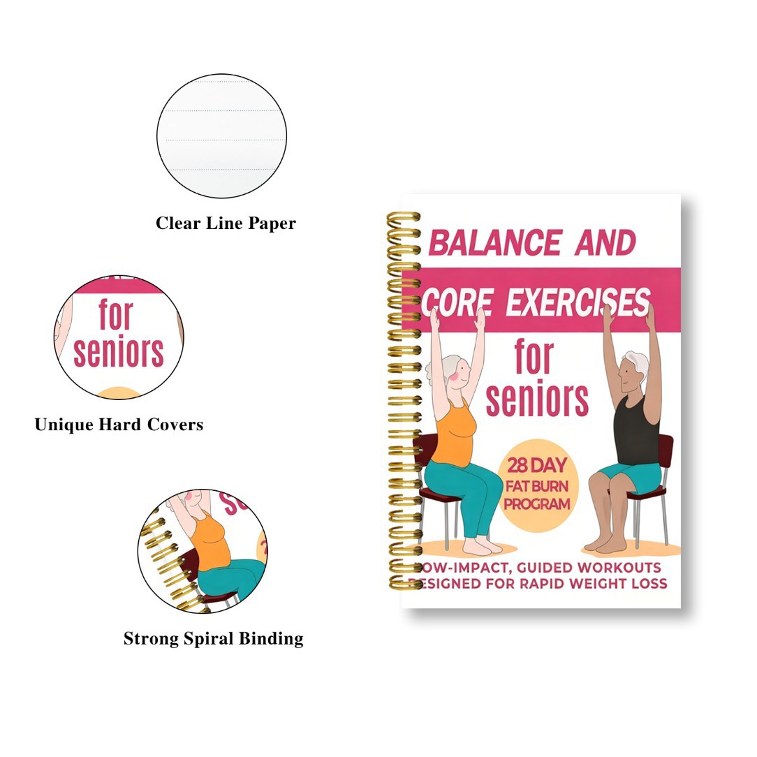 Fitness Journal Planner - Chair Yoga Practice Notebook Suitable for