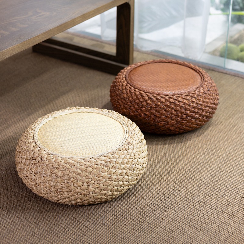 Rattan Round Floor Cushion - T - Meditation Cushion Zafu 评论和价格