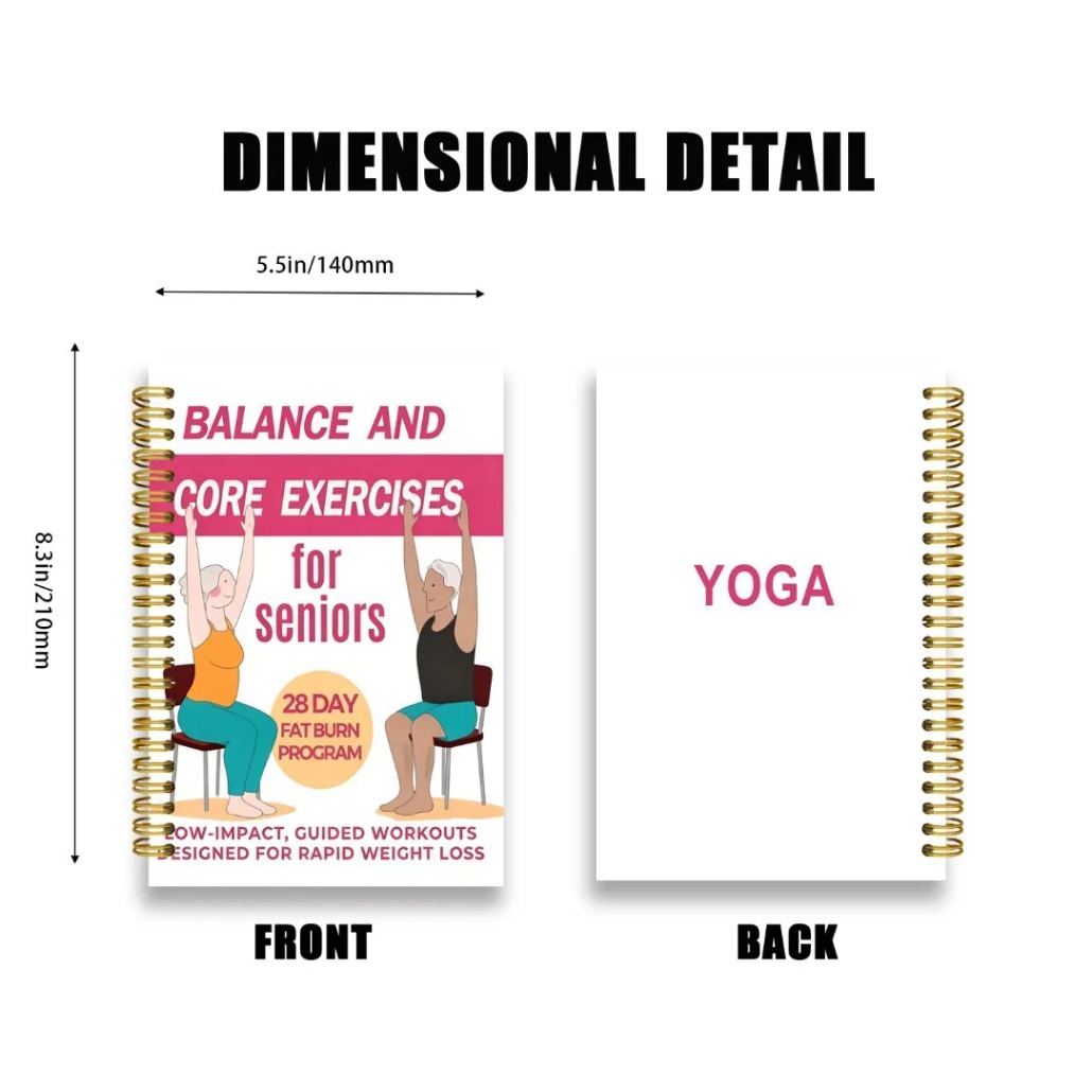 Chair Yoga Exercise Notebook F - Fitness Journal Planner 评论和价格