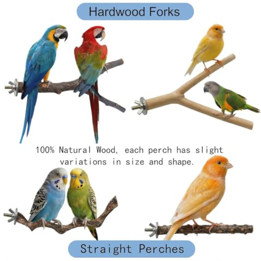 8PCS natural wood bird perches - Health & Wellness Animal Hospital 评论和价格