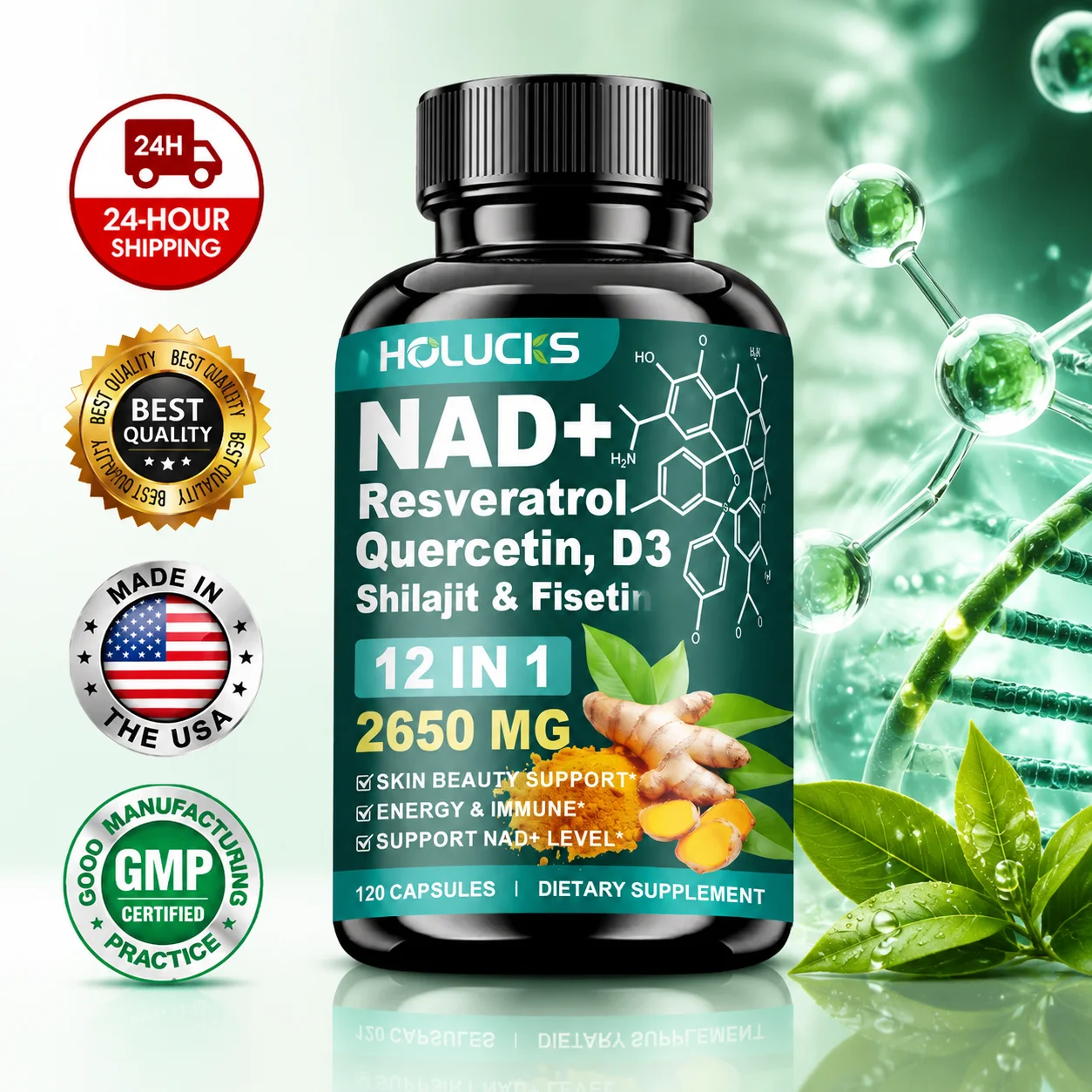 High Potency NAD+ Supplement,  - Health Wellness Day 评论和价格